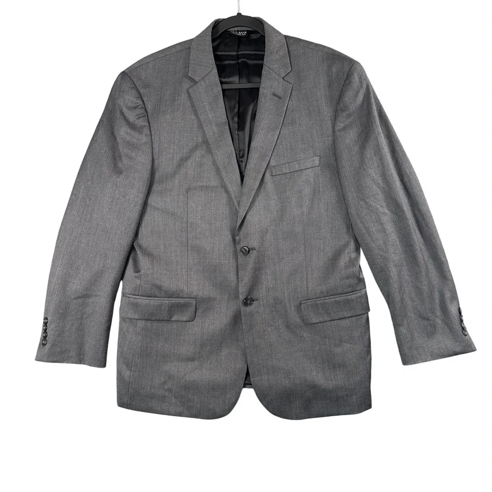 JOS‎ A Bank Mens Slim Fit Gray Wool Blazer Sport Coat Business 43R